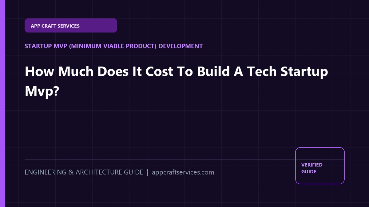 How Much Does It Cost To Build A Tech Startup Mvp?