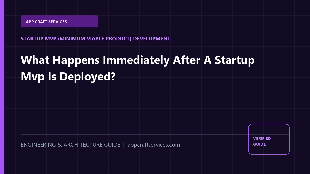 What Happens Immediately After A Startup Mvp Is Deployed?