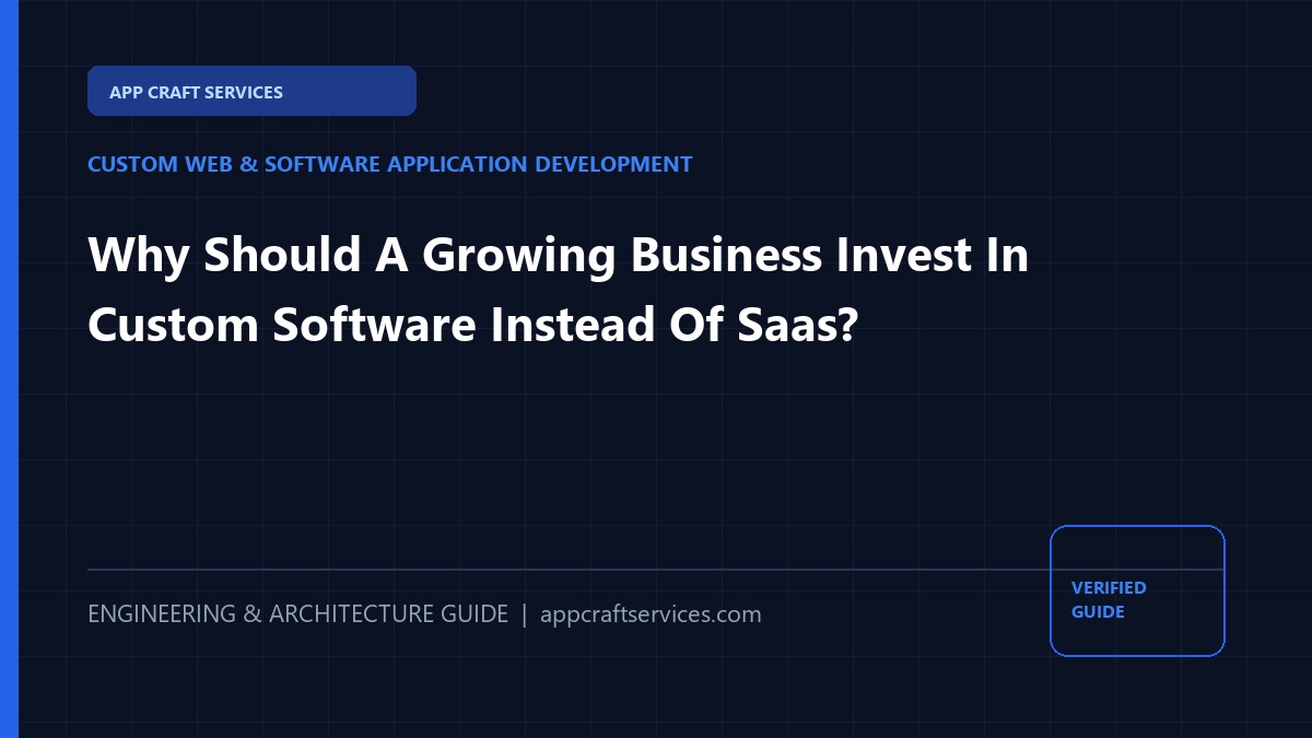 Why Should A Growing Business Invest In Custom Software Instead Of Saas?